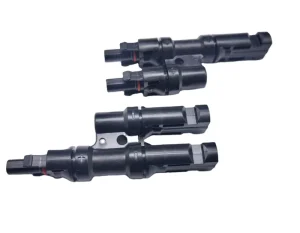 公母防水Y型连接器T型1至2型太阳能电池板电缆连接器