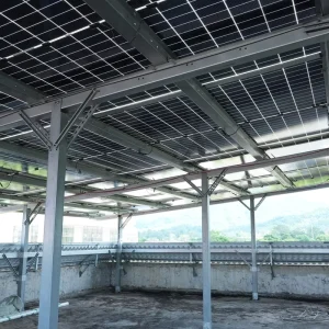ZAM Coated Modular BIPV Solar Support Waterproof No Welding Bolt Connection Anti-Corrosion 16 Wind Load for Industrial Roof