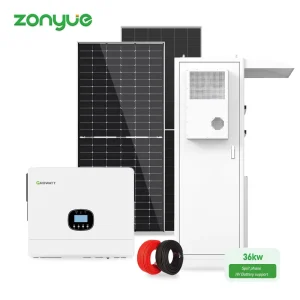 Zonyue 36kw Solar System US Version Split Phase 240V PV System with 80kwh 96kwh 112kwh Battery Cabinet