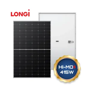 隆吉太阳能电池板oem 415W 420W 425W全黑光伏板太阳能相关产品单钙钛矿太阳能电池板